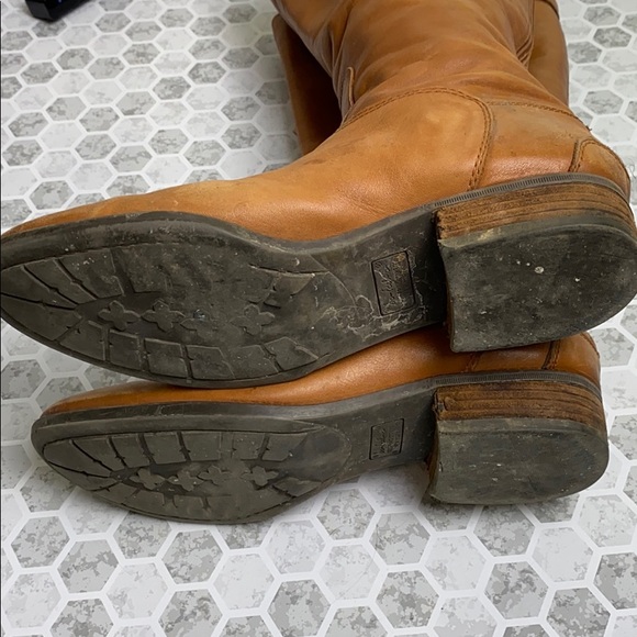 Sam Edelman Tan Leather Boots ZIP Up Size 9 - Picture 6 of 9